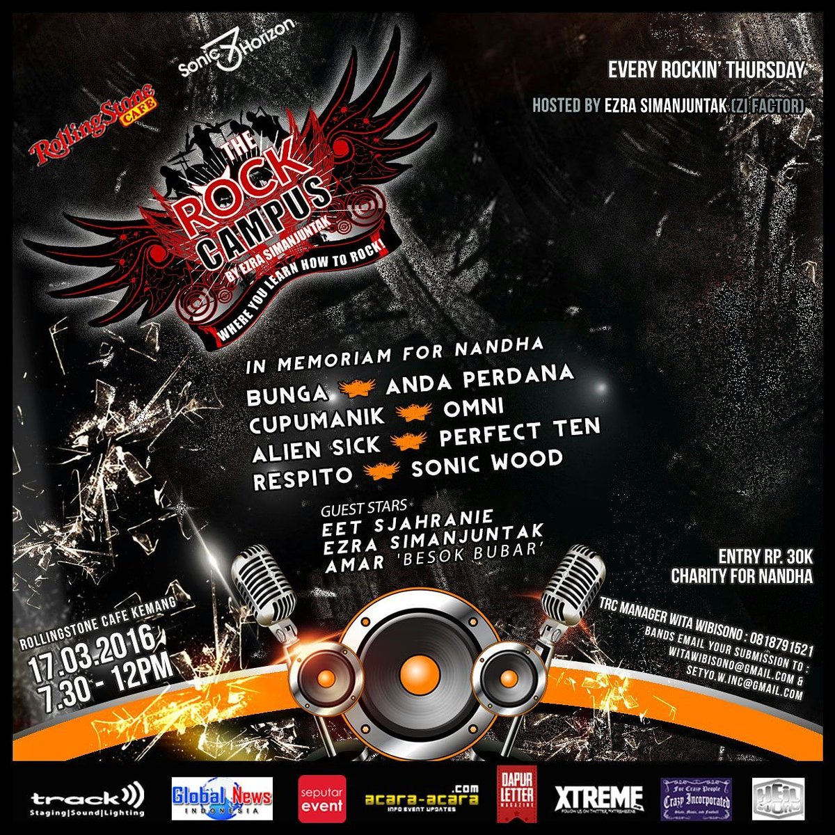 Today In Memoriam For Nandha
#THEROCKCAMPUS. <a href="/OMNIbandID/">MEDULLA OBLONGATA</a> <a href="/CUPUMANIKband/">Cupumanik Band</a> <a href="/BUNGAband/">BUNGA21</a>  <a href="/EetSjahranie/">Eet Sjahranie</a>  <a href="/Ezra_ZiFactor/">Ezra L. Simanjuntak</a>