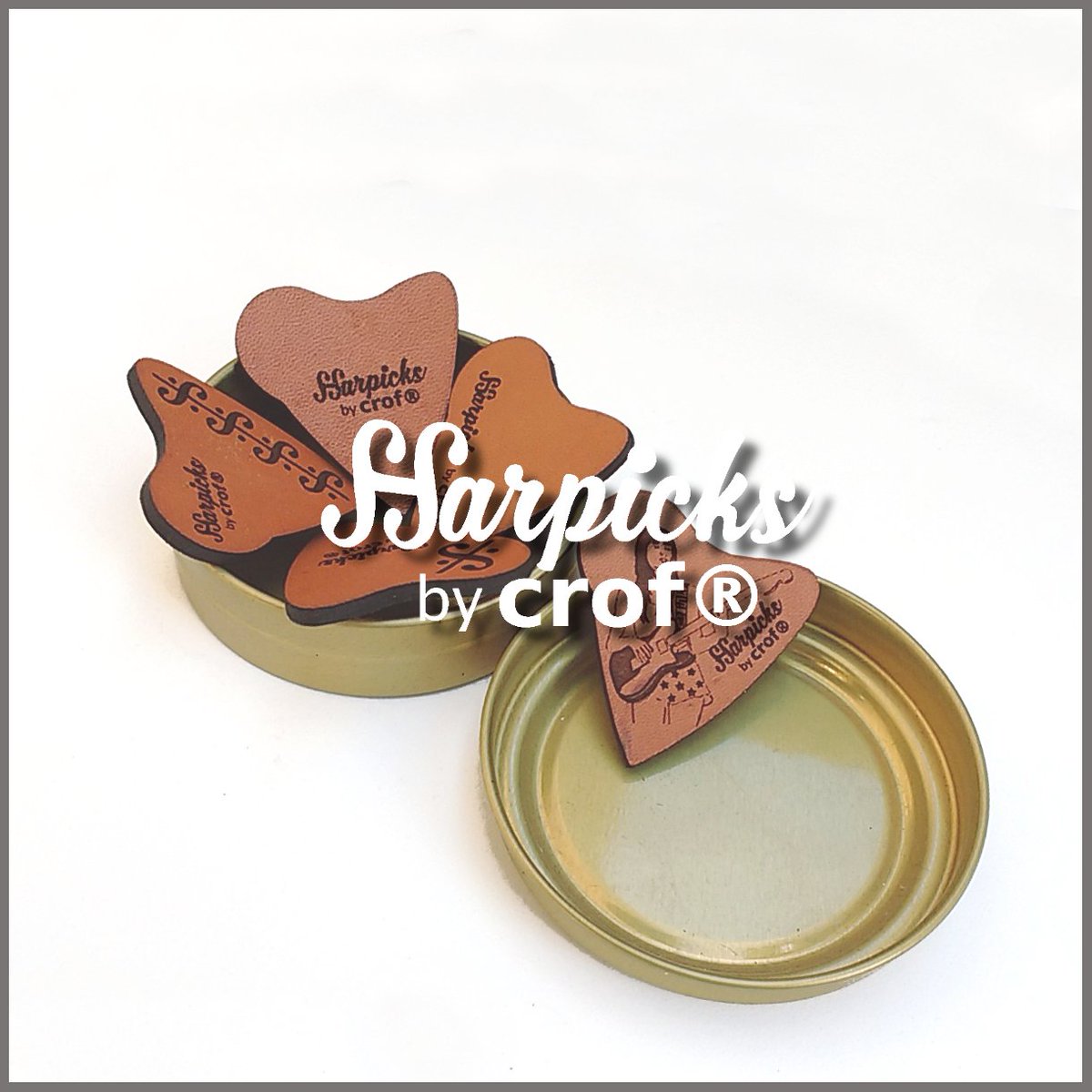 Harpicks's tweet photo. #FirstEditionPicksTin 19,00€ Also avaliable in ReGalicia® https://t.co/vMEm7q02XS  Original Leather Picks by crof® https://t.co/mnLJYhHLNu