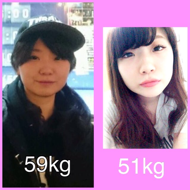 Ruchia ダイエット垢 ダイエットって本当に辛い ものです でも 痩せたらこんなに輪郭が変わりました 痩せて 目もパッチリになりました ダイエットは辛いです でも その先に絶対素敵な自分がいます 努力しているみなさんの姿 もう その姿が素敵だと