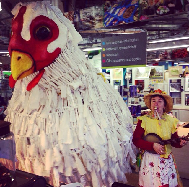 Exchange_Coffee's tweet photo. Come and see Plucky the giant hen today on @BlackburnMarket We are under strict orders not to serve her coffee! https://t.co/vvBoIPP1Q0