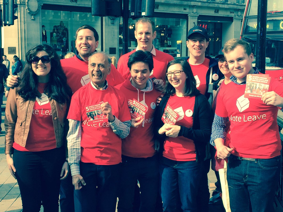 Aussies4Britain's tweet photo. Aussies and Brits out campaigning for #Brexit in London. #VoteLeave https://t.co/a9GZwFuhs2