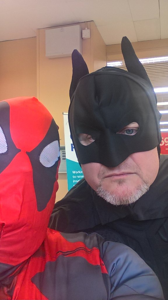 tesco5106's tweet photo. @charitymeg #bhf #diabetesuk #deadpool #batman https://t.co/6fLNx8ESxA