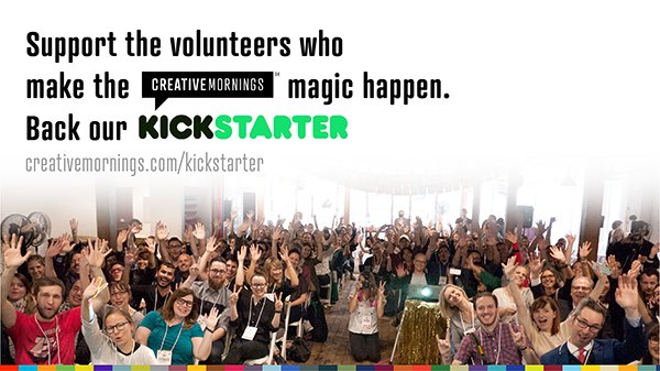 creativemorning's tweet photo. Ever been inspired by a free #CreativeMornings talk? Help us make the events even better! https://t.co/YlpX6XYbIe https://t.co/Pt78AKNMwm