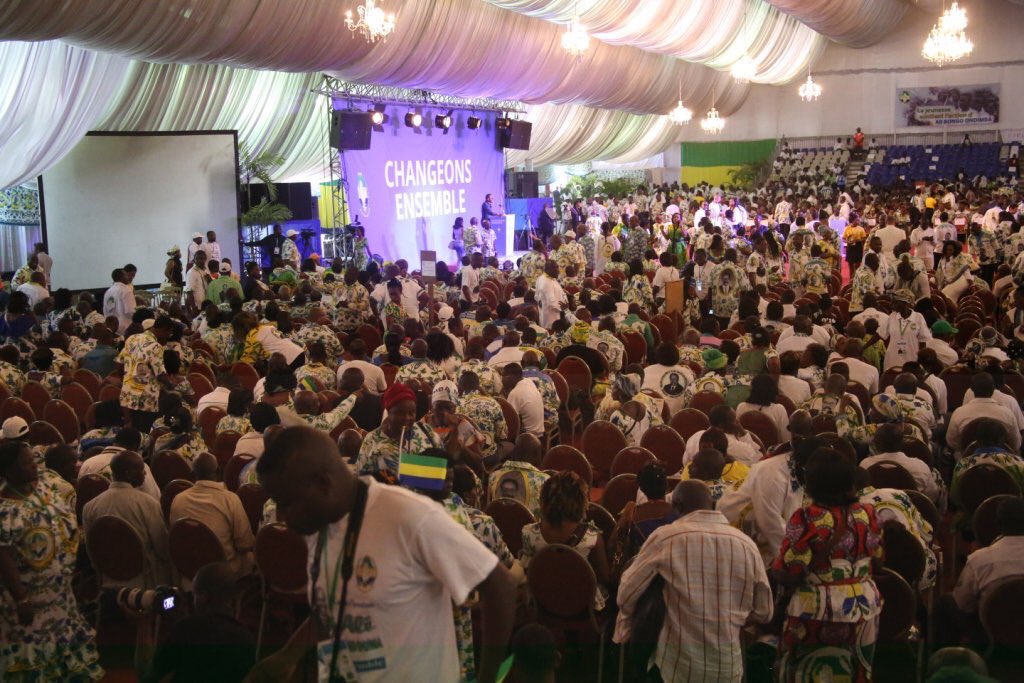 UJ_PDG's tweet photo. Au 48eme congrès de @parti_PDG #Gabon #ChangeonsEnsemble https://t.co/bMyhIJ2b1P