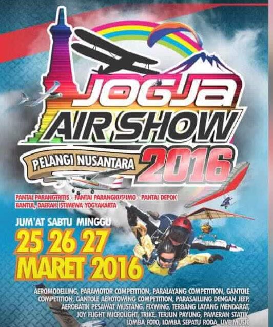 25-27/3/16 | Jogja Air Show "Pelangi Nusantara" @Parangtritis
