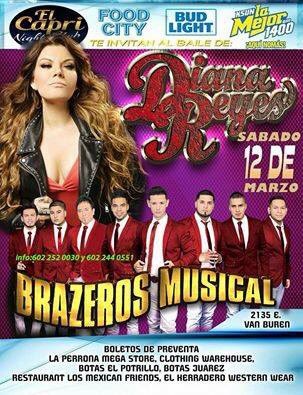loquitaspromo's tweet photo. Maรฑana 12 no se pierdan este Gran Bailazo con la Reina @DianaReyesMusic en el #CapriNightClub en Phoenix,AZ.
๐ค๐๐ถ https://t.co/9RjXiMW6HS