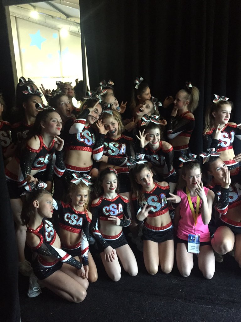 Backstage with Carolina Spirit Athletics before they go on and they are ready to rock and roll! Good luck girls!