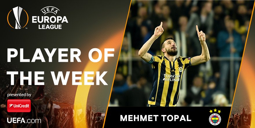 Mehmet Topal, UEFA Avrupa Ligi'nde "Haftanın Oyuncusu" seçildi.💪👏👏