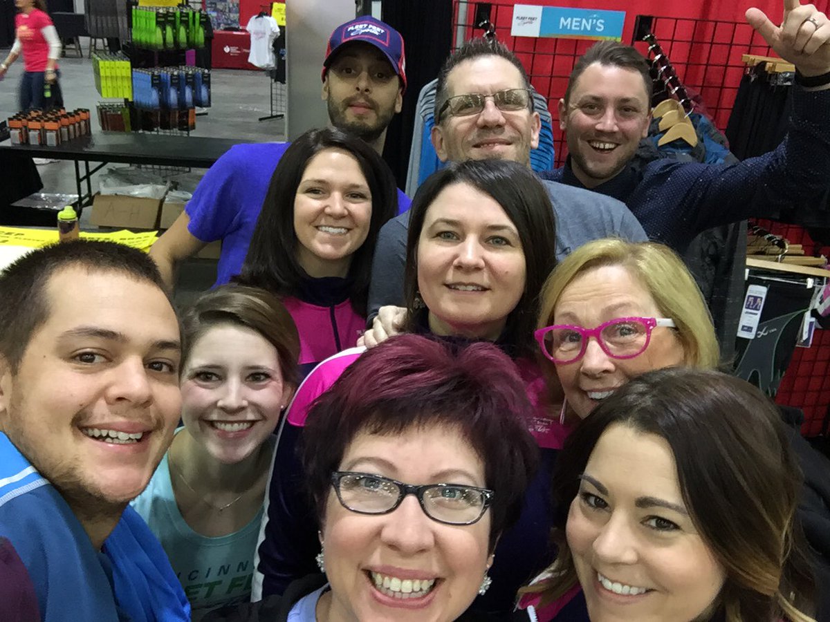 The Fleet Feet crew is ready to FIT you today at <a href="/theHeartMini/">Heart Mini</a> #Cincy #HeartMiniExpo