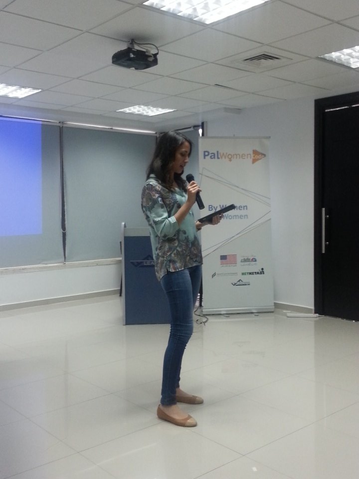 GhadaAbuTaa1's tweet photo. While jury panel are deciding on the winner the inspiring @NadineHandal providing girls with great advices n tips https://t.co/4Cblfewdtp