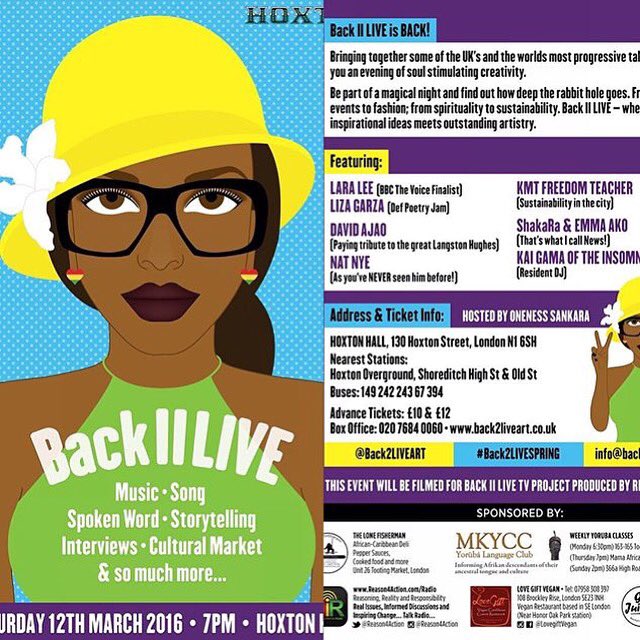 LaraLeeOfficial's tweet photo. #Live #2nightshow is #Back2LIVESPRING #gig ft. Me + @iamlizagarza @OneNessSankara @Kaigama @ShakaRaBKS @SNDivine https://t.co/vMholba6lR