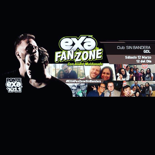 sinbanderagdl's tweet photo. Hoy no se pierdan en punto de las 12:00 #exafanzonesinbandera por @exagdl 101.1 💪🏼 @NoelSchajris @sinbandera https://t.co/EeBHZ9tOAD