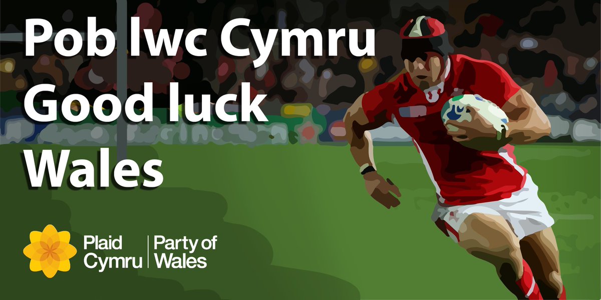 Plaid_Cymru's tweet photo. Pob lwc Cymru! / Good luck Wales! #RBS6Nations https://t.co/7zNd9IFGX3