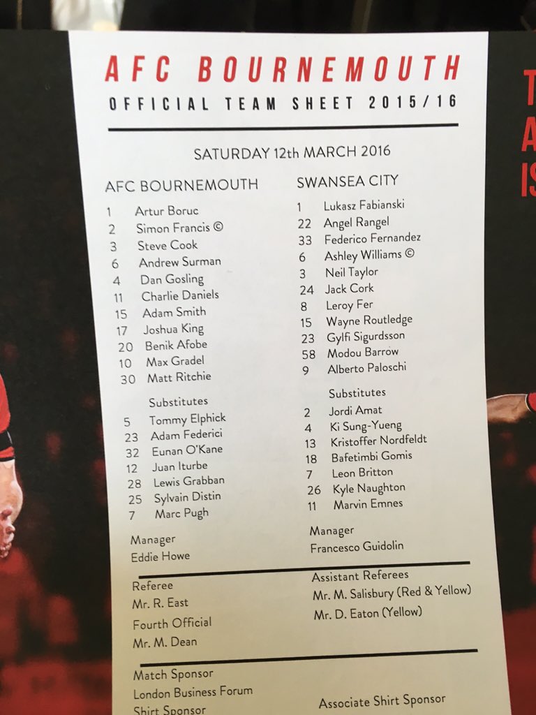 Today's teams 🍒