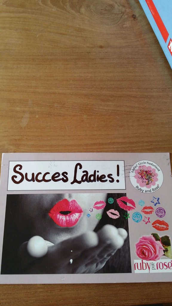 Dank NSR ladies Ruby and Rose voor kaart
