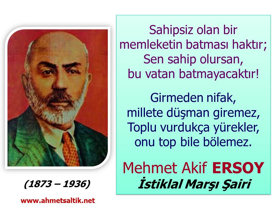 #MehmetAkifErsoy 'u anmak kadar anlamanız dileğiyle.