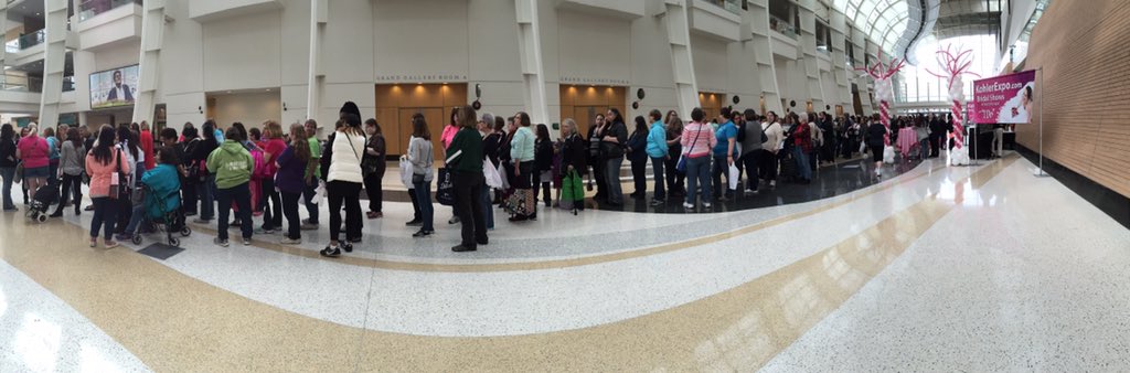 Doors about to open for the second day of Women's Expo. Plenty of parking. C'mon downtown and pamper yourself!