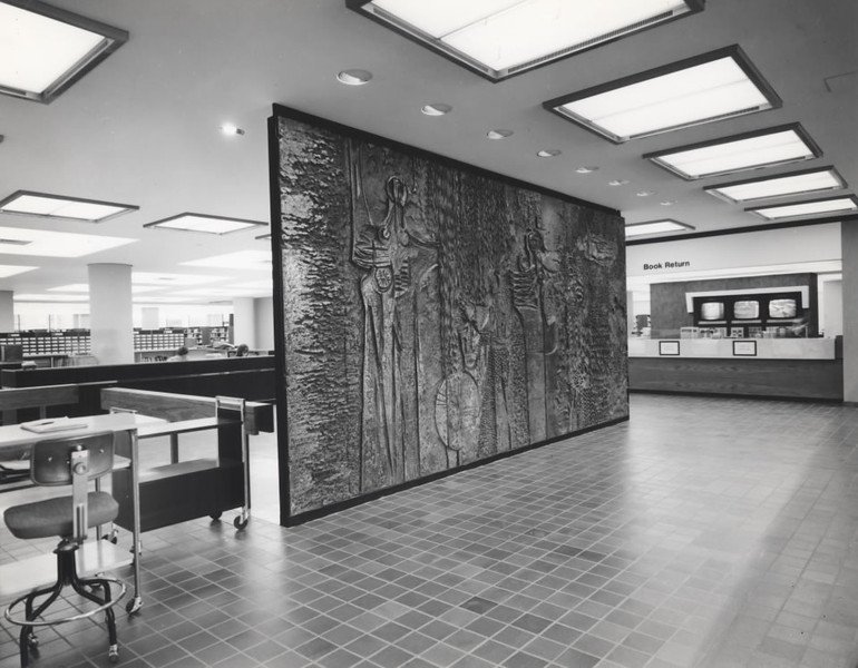 EPLdotCA's tweet photo. This Jordi Bonet was originally housed at the Cetennial branch. Where is it now? https://t.co/y3v5I5X7Cn #EPLTrivia https://t.co/VHvAjYrBLc