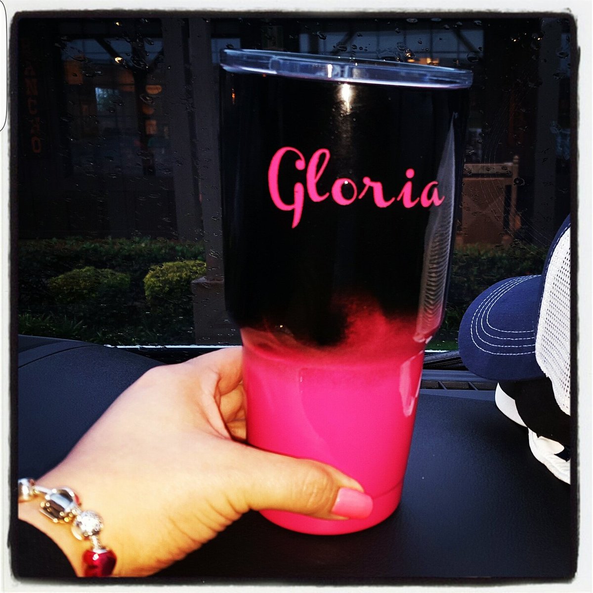 gwebber75's tweet photo. Super stoked my #yeti cup was ready just in time for our trip 💋 ❤  #pinklove #guiltysplurge #SpringBreak2016 #fpain https://t.co/gl5UWnJ4tD