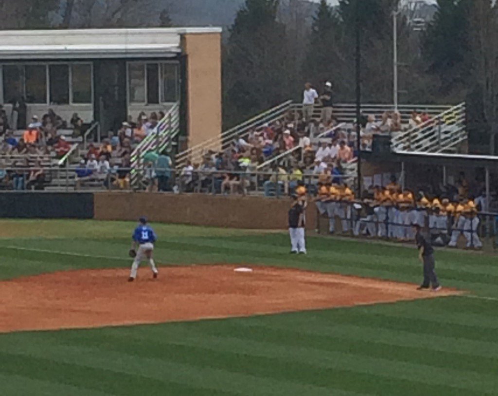 KSUOWLJSW's tweet photo. Big Man coaching third today for the Owls.  KSU up 1-0 after 4 innings. https://t.co/DW0OuEaRLd