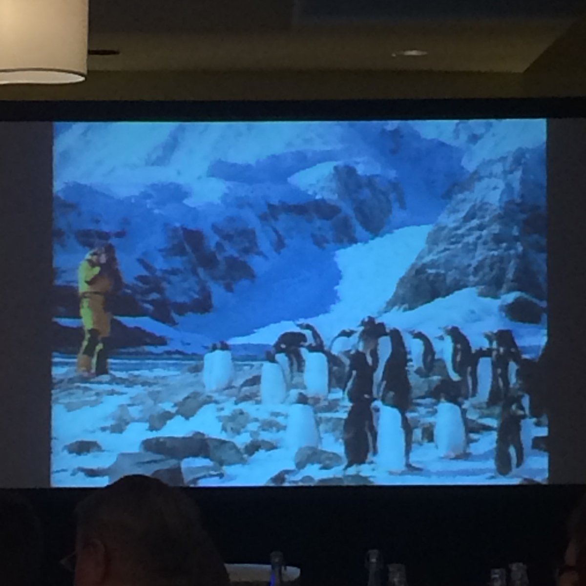 nickieva's tweet photo. I knew I was right to look forward to @HughCulver! Love him!! #Antarctica #travelstories #DEXIO2016 https://t.co/bM7lkzRmWO
