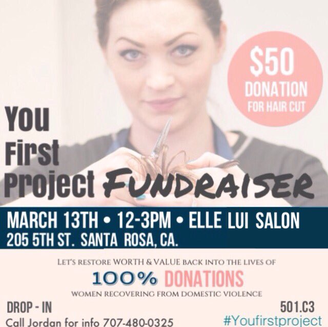 youfirstproject's tweet image. Either 1. like FRESH hair or 2. you care to help those in domestic violence. Come get a haircut &amp;amp; donate on Sunday!