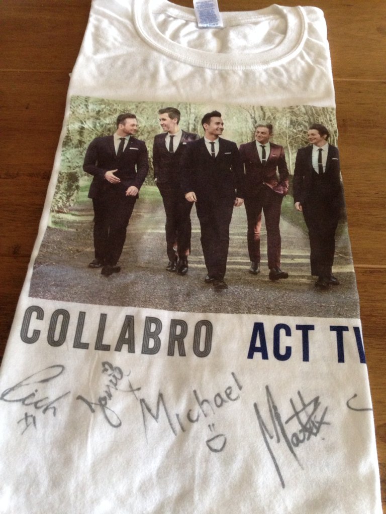 Win a signed <a href="/Collabro/">COLLABRO</a> t-shirt at our show tomorrow. Thanks so much @MattCollabro