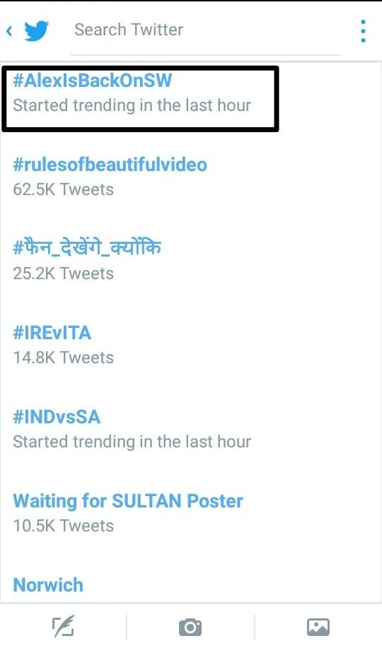priyasotwe's tweet photo. @pramnik_abhi Alex this is for you 😂😂😂😂😂😂😂😂 👌👌👌👌 👍👍👏👏👏👏👏 the trend is #AlexIsBackOnSW https://t.co/Ww2u6QX25B