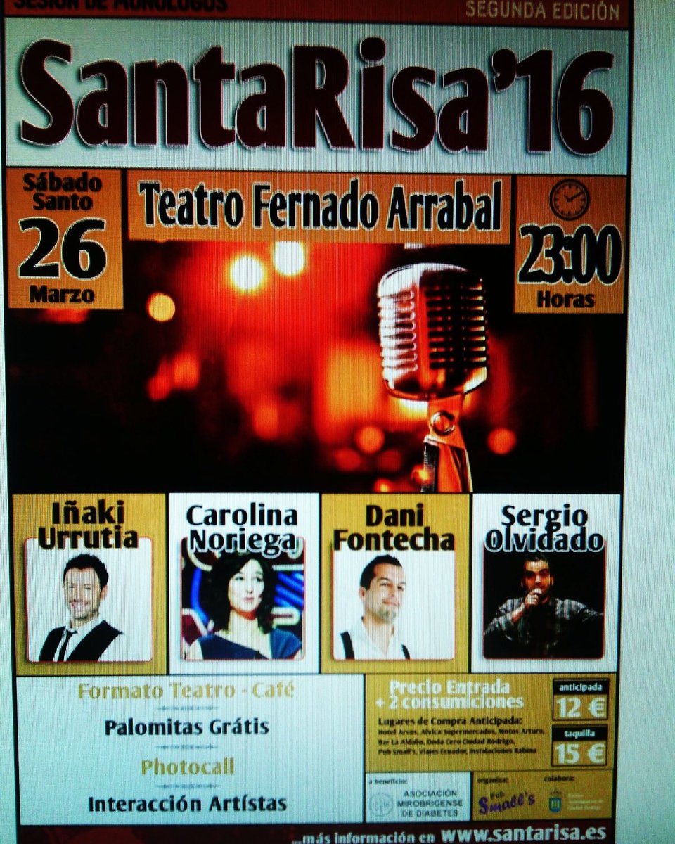 PubSmallS's tweet photo. Volvemos a la carga!! SANTARISA2016! Sábado 26 de marzo a las 23h00!! Reserva ya tu entrada!! https://t.co/BV0OiGhSrA
