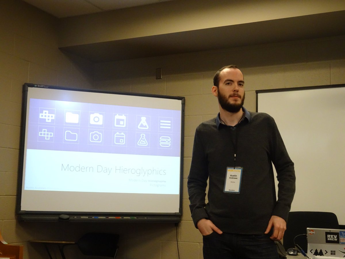 templarian's tweet photo. Just wrapped up the Iconography talk at #GRDevDay. So exciting to see so many interested in icons. https://t.co/6xse2hds1A