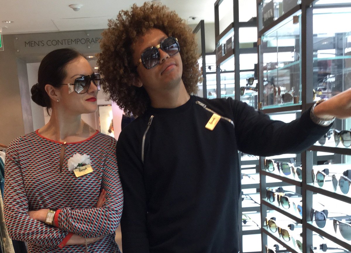Moments at @HarrodsMenSunglasses <a href="/shanearay/">Shanearay</a> <a href="/chiaramau/">chiara mauro</a> #CAZAL #everythingLUX