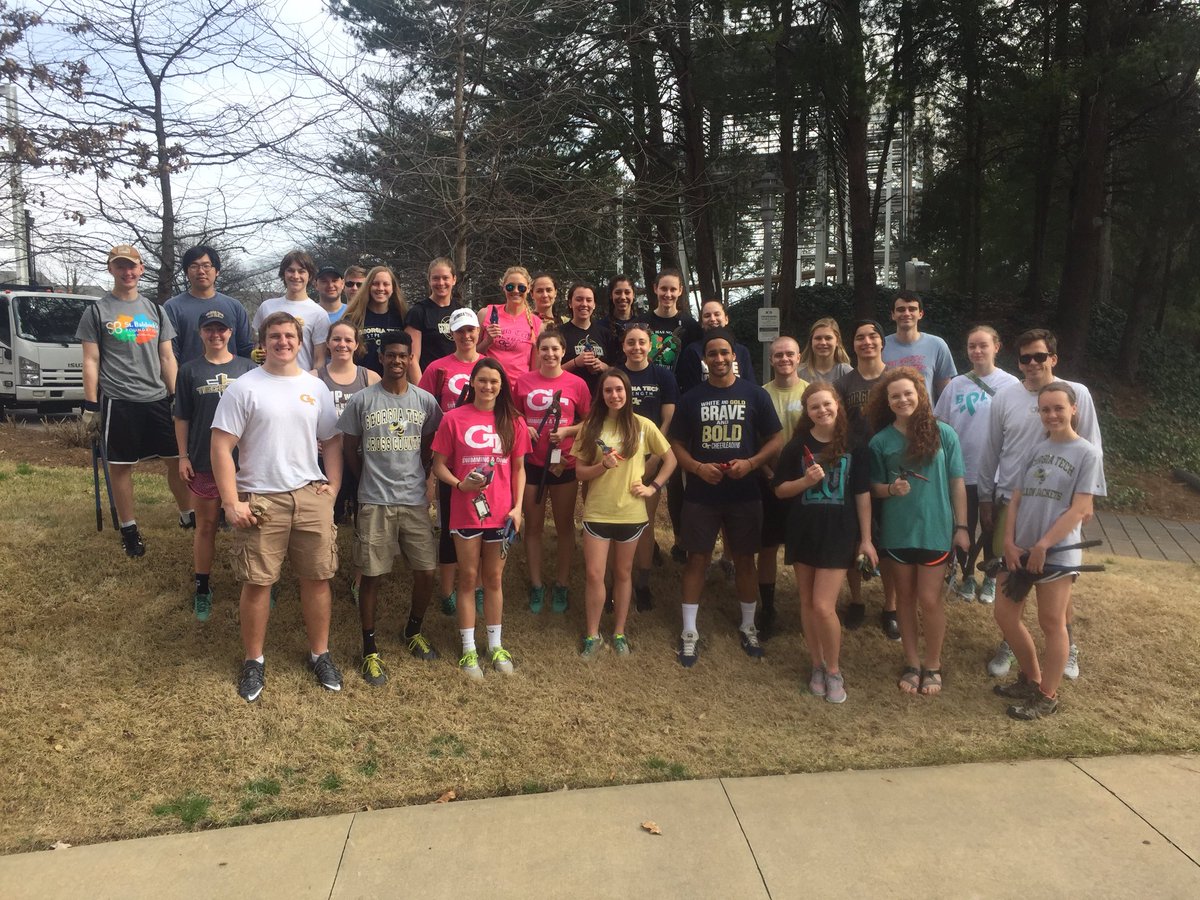 GTAthletics's tweet photo. Proud to be part of @GeorgiaTech Beautification Day! #TogetherWeSwarm https://t.co/5i2lXHoVDd