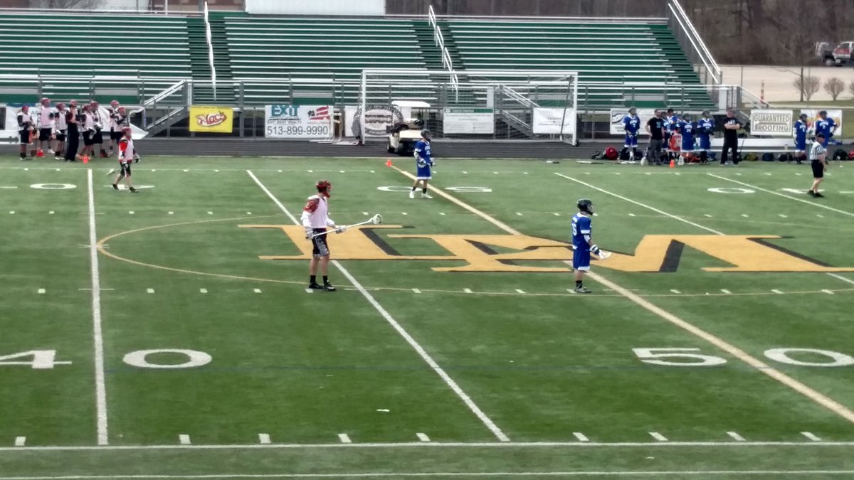 Excited to watch Tye play his 1st #lacrosse game. I can tell I'm going to like this #sport!