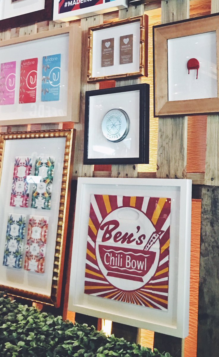 thisisMadeinDC's tweet image. loving the #MadeinDC @framebridge wall at the #WeDC @wdcep house!