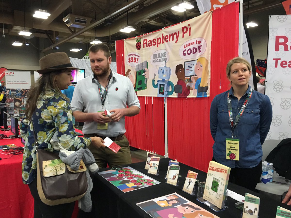 Raspberry_Pi's tweet image. Day two of #SXCreate begins NOW! @pcsforme has a fresh batch of Pi 3s for sale. And come try out the Sense HAT!