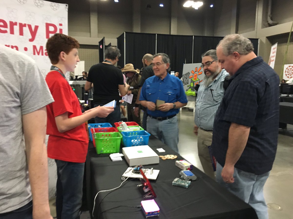 Raspberry_Pi's tweet image. Day two of #SXCreate begins NOW! @pcsforme has a fresh batch of Pi 3s for sale. And come try out the Sense HAT!