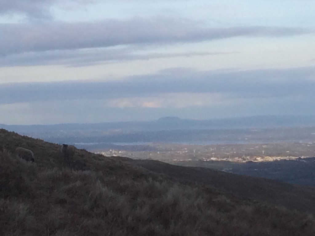 For the upcoming St Patrick's Day, #Slemish's distinct crest seen 30 miles away in the distance