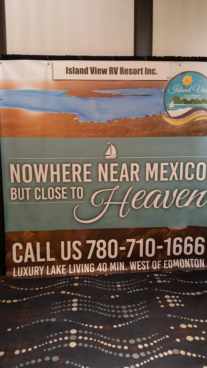 Looking for an RV lot this summer? See Island View RV Resort today <a href="/EJSecondHomes/">EJ Second Homes</a> Show <a href="/deltaedmsouth/">Delta Edmonton South</a> #yeg #LakeIsle