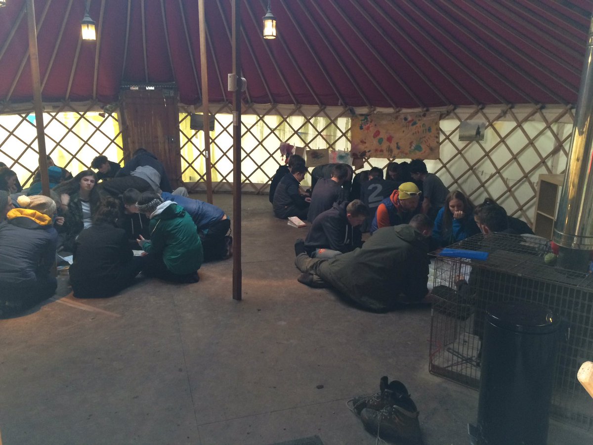 TCSPEDept's tweet photo. Route planning for tomorrow, pre evening meal activity. #outspark #TCSDofE #yurt https://t.co/I5yFzKrX4v