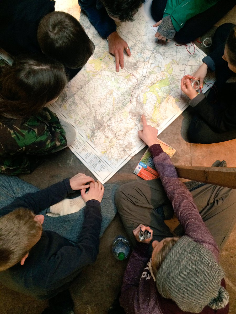 TCSPEDept's tweet photo. Olly Rigby showing Ben Hewett his preferred route #outspark #TCSDofE #mapskills https://t.co/HOkBdxdlh8