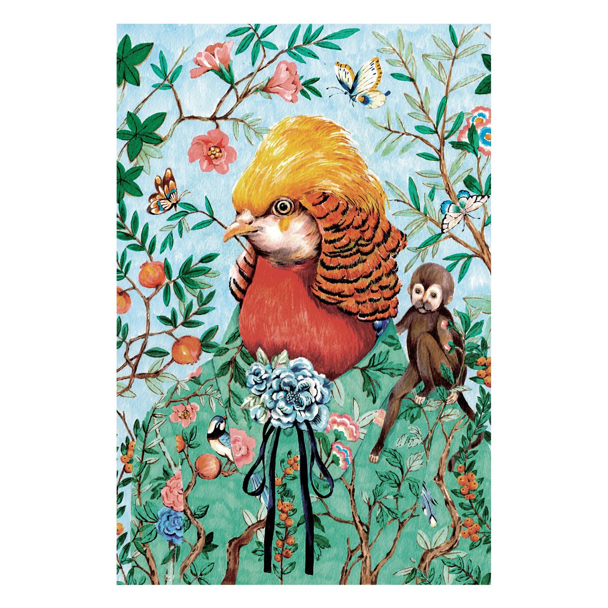 gucci's tweet image. A bird dressed in #GucciTian shirt by Phannapast Taychamaythakool for #GucciGram Tian. gucci.com/guccigram-tian