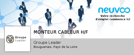 NeuvooNantesFFR's tweet image. #MONTEUR #CABLEUR H/F neuvoo.fr/job.php?id=pqm…