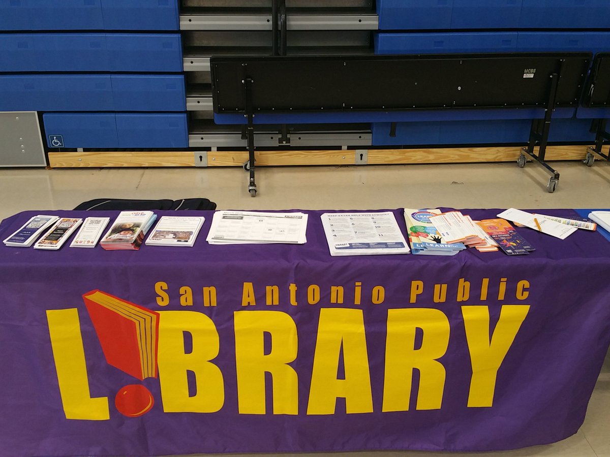 PruittTeenLib's tweet photo. Pruitt Branch SAPL outreach at IDEA Walzem Community Fair #ideawalzem #neisdlibs #roughreaders #wearetrhs #mysapl https://t.co/GkTiIkJpzX