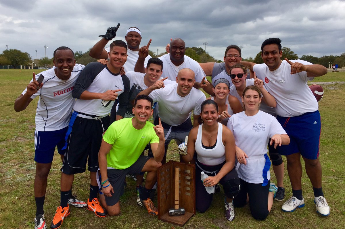 TEK Orlando bringing home the win in the Annual TEK vs Aerotek flag football game. 31-17  #TEKstrong
