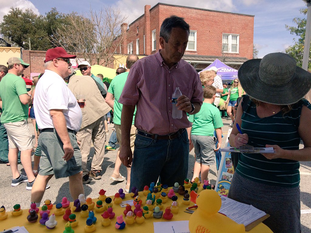 CHSDuckRace's tweet photo. Thank you @MarkSanford for supporting #RotaryDuckRace on June 4. #rotary7770 https://t.co/ebd9II7iCD