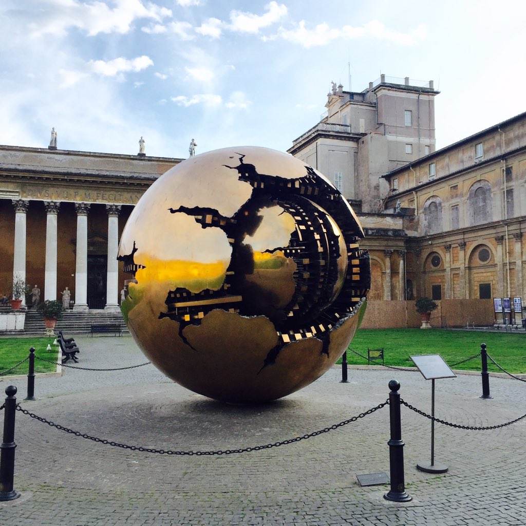 mcglade_emma's tweet photo. Sphere within Sphere , Arnaldo Pomodoro @ the Vatican. Is it bad to like this more than michaelangelo? @louoboyle https://t.co/Gycqa7Updt