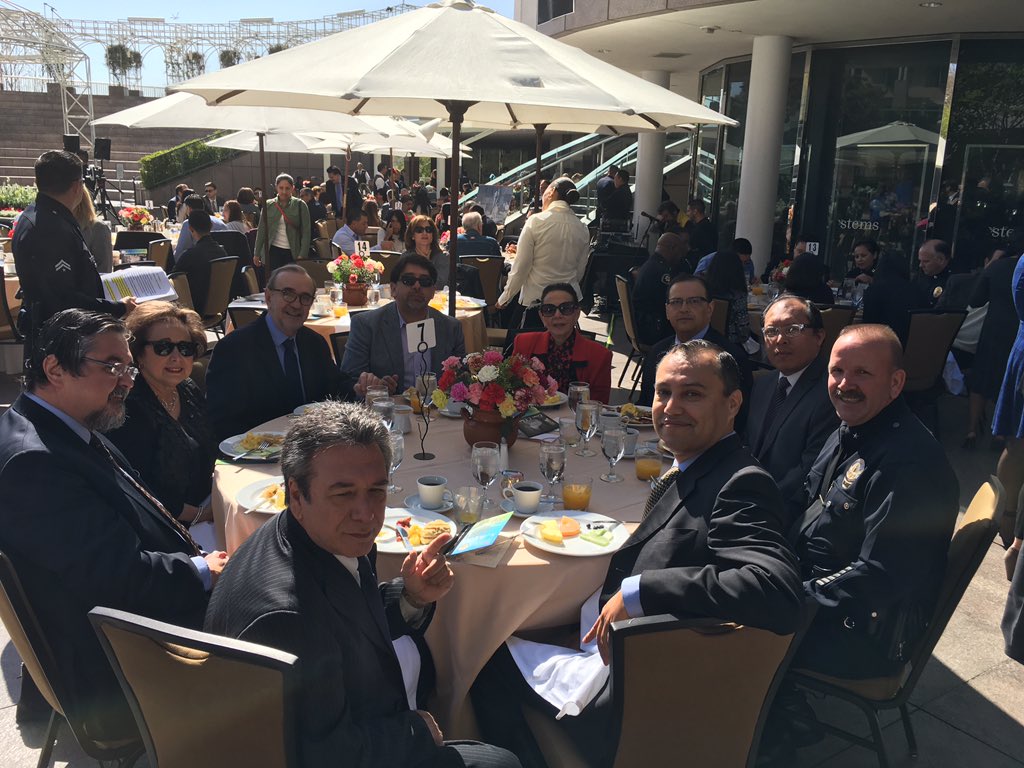 LAPDDLO's tweet photo. Honoring Cesar Chavez with many of our Latin American Consul Generals.  #LAPD #CommunityPartnerships https://t.co/lCcBvFRxJ7