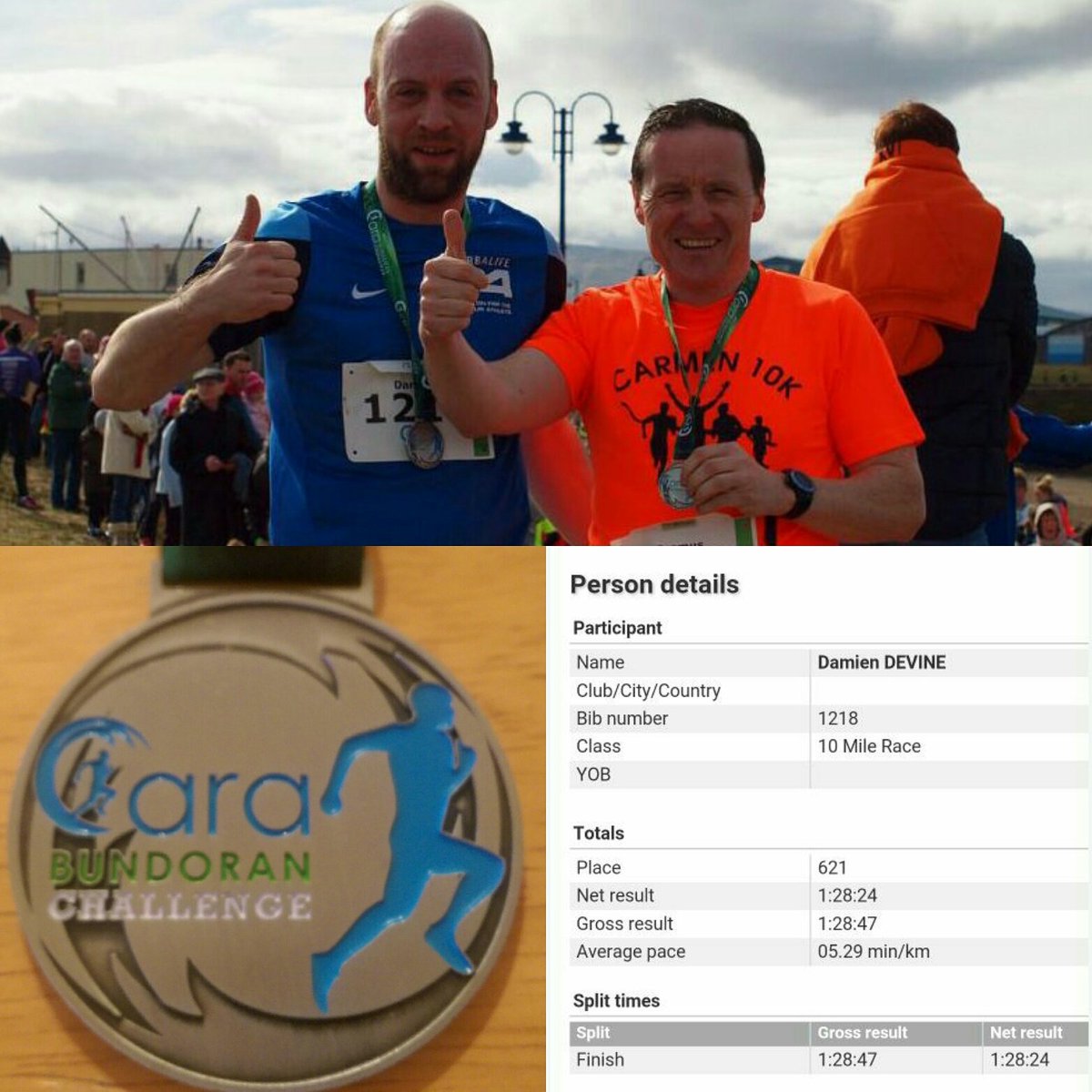 deedev1ne's tweet photo. Brilliant day at the Cara Bundoran 10 mile #run. New #PB for me!! 😃 Great event, definitely back nxt yr! #running https://t.co/hpLCOdKvBM