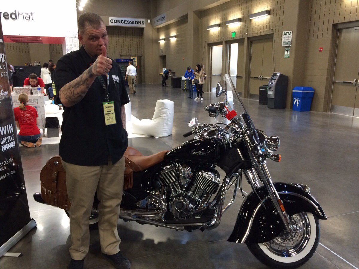 indianmotocycle's tweet photo. @hanrostudios doing some sick engraving work on a #ChiefVintage at the #SXSW @Dremel booth. #SXCreate https://t.co/J8AaCu2P4I