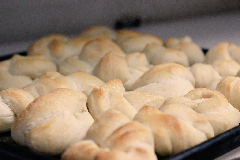 Garlic knots fresh out of the oven !